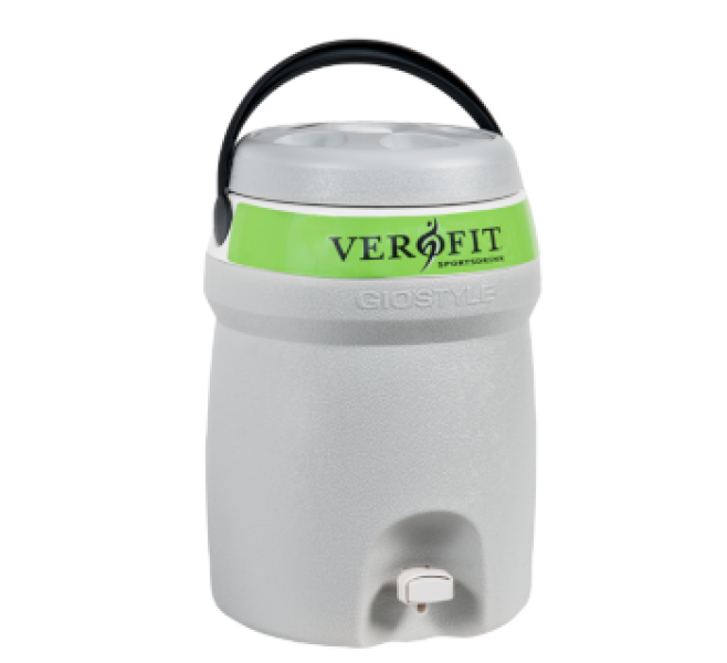 10-Liter Getränkebidons mit "VEROFIT" Schriftzug